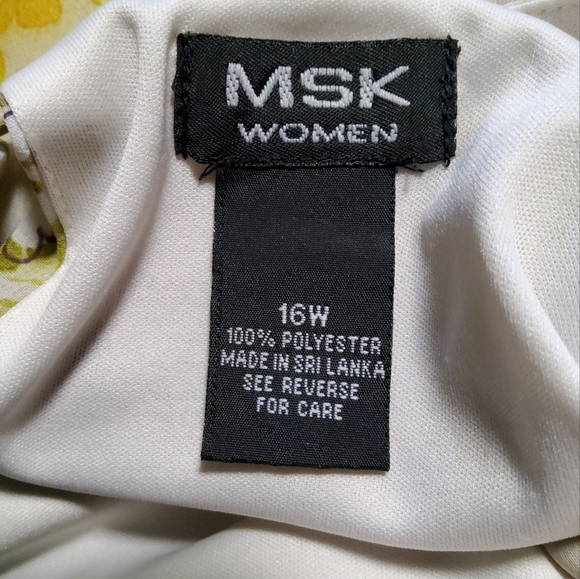 MSK Green/Purple Multi-Colored Sleeveless Floral Maxi Dress Size 16W - Picture 10 of 10